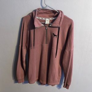 Purple pink zip down sweatshirt